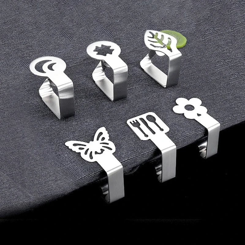 20PCS Cat Paw Tablecloth Clips Stainless Steel Adjustable Non Slip Fabric Clamps for Hotel Outdoor Party Wedding Event Decor