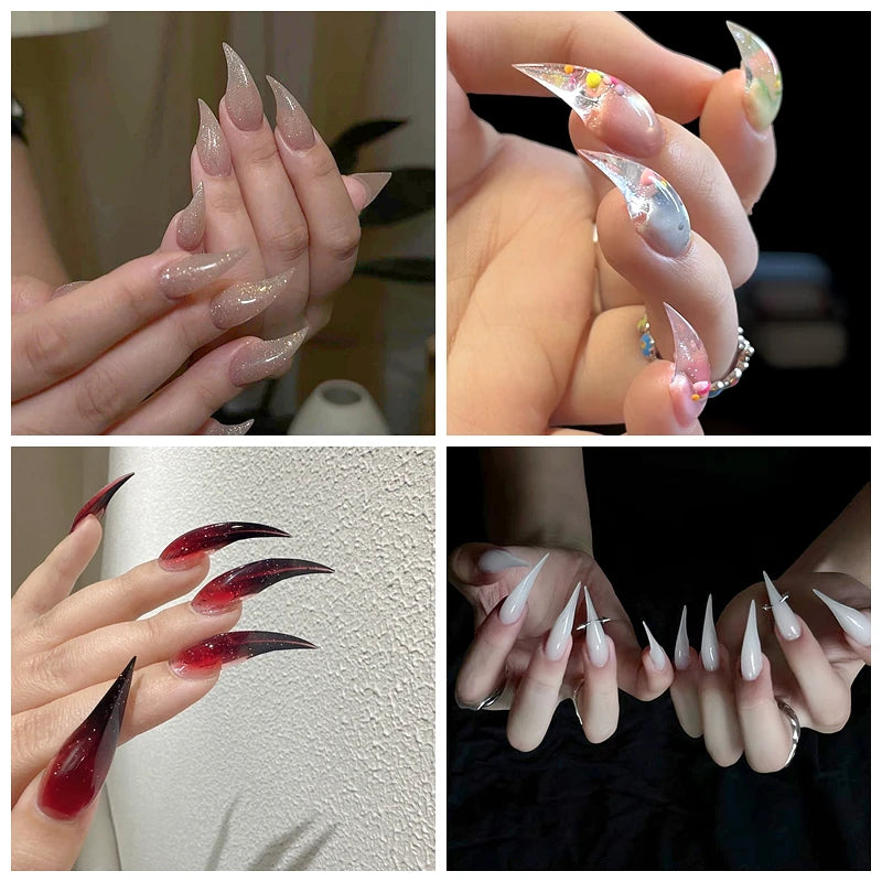 10PCS Cat Claw Long Dragon Shape Claw Acrylic Nails