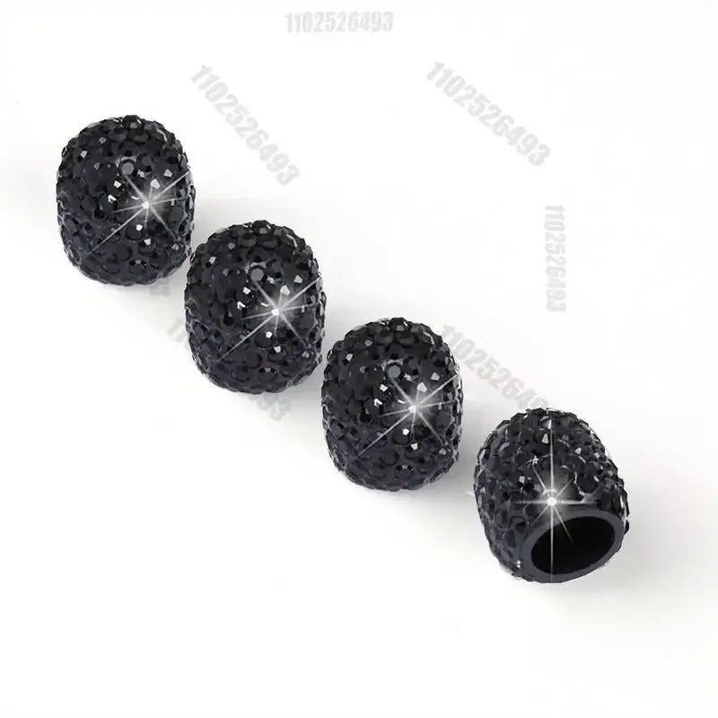 2/4PCS Diamond Car Tire Valve Caps Shining Dust-proof Wheel Valve Cover Vehicle Bling Crystal Valve Cap Car Styling Accessories