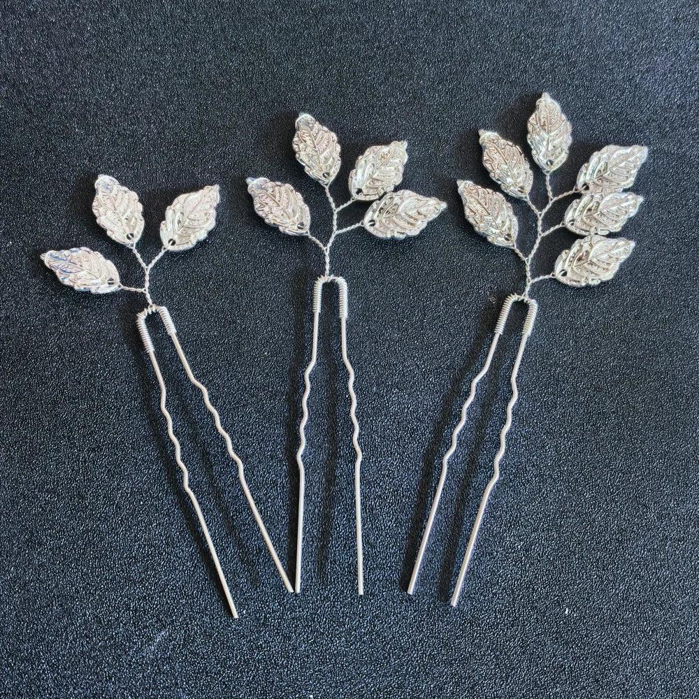 Pearl Crystal Hair Pins Comb Set Bridal Wedding Hair Accessories Handmade U-shaped Hairpins air Comb for Bridesmaids,Prom