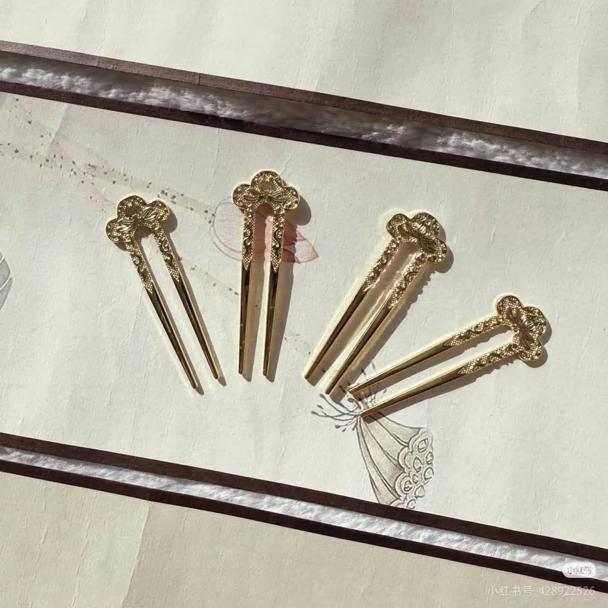  Ancient Chinese Style Golden Peony Hair Fork Inlaid Gemstone Retro Wedding Hair Pin Elegant Hanfu Cosplay Hair Ornament for Wom