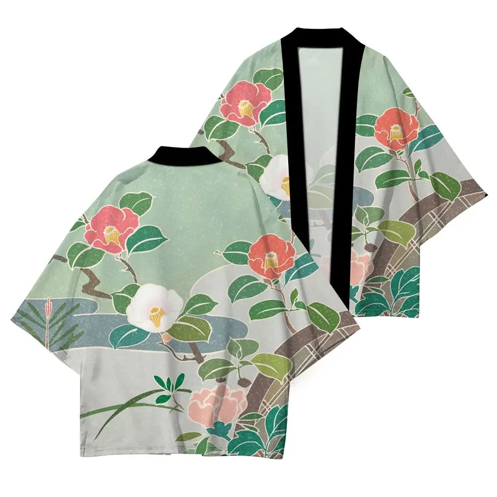 Cherry Blossom Half Sleeve Summer Kimono