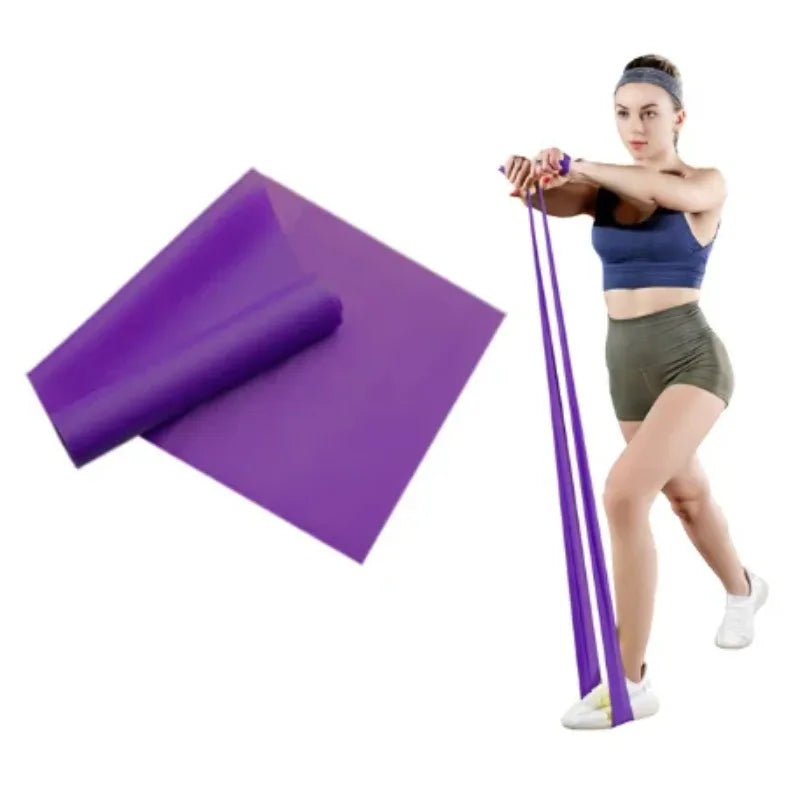 Natural Latex Resistance Bands, Elastic Workout Exercise Bands for Yoga Pilates Home Gym Fitness Training