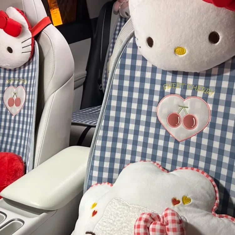 Hello Kitty Car Seat Headrest Auto Head Neck Rest Relax Pillow Car Seat Cover Seat Cushion Auto Protector