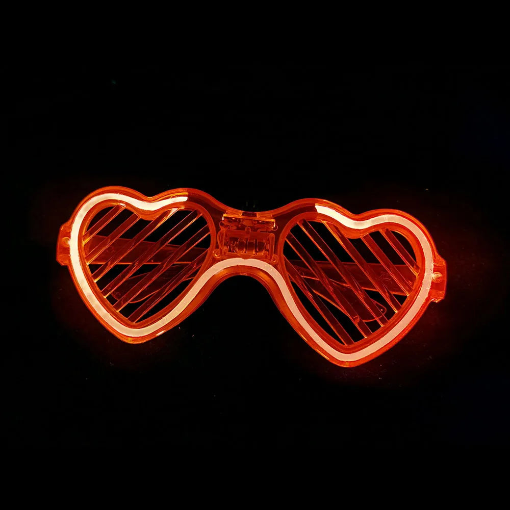 5/10/20/30/50 Bulk Light Up Glasses Heart Shaped LED Glasses Glow In The Dark Party Supplies for Birthday Wedding Party Favors