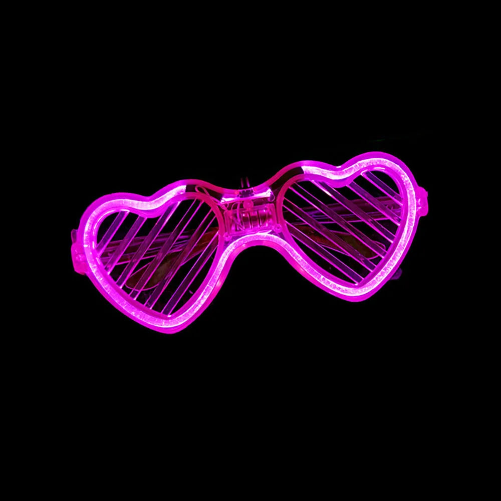5/10/20/30/50 Bulk Light Up Glasses Heart Shaped LED Glasses Glow In The Dark Party Supplies for Birthday Wedding Party Favors