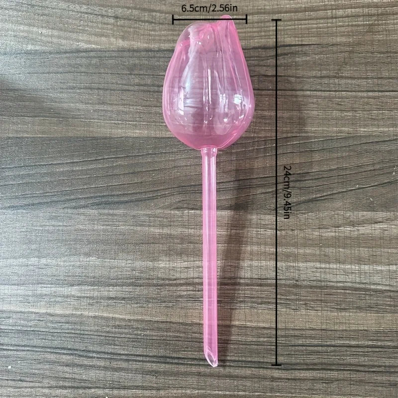 Pink Tulip Plant Watering Balls Plant Drippers
