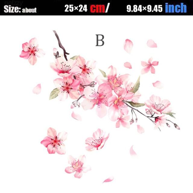 Cherry Blossom Floral Car Auto Vinyl Decals Peel Sticker