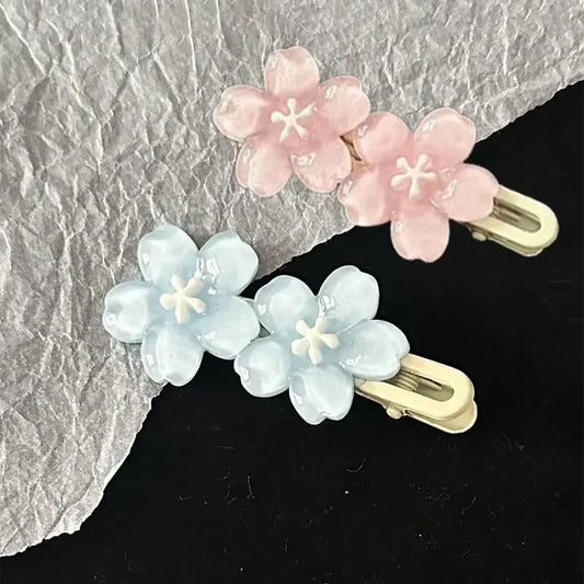 Jelly Cherry Blossom Hair Clips