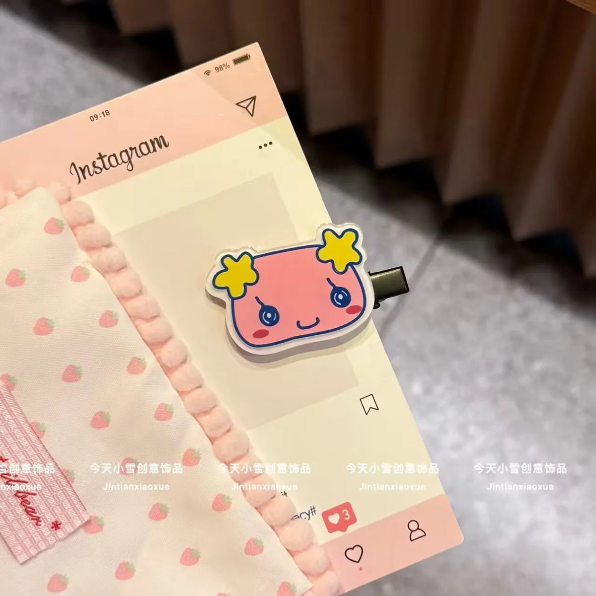 Tamagotchi Series Hairpin Cartoon Duckbill Clip Side Bangs Clip Cute Girl Sweet Hair Accessory Creativity Anime Peripherals Gift