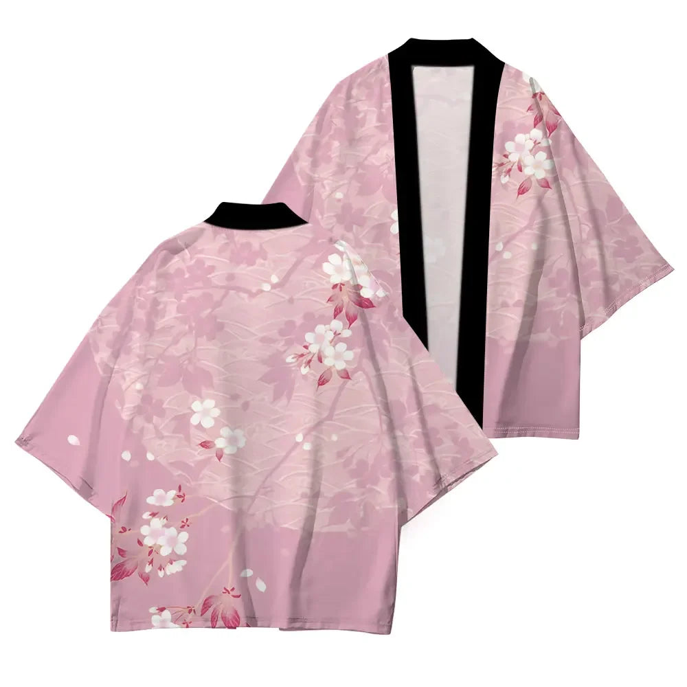 Cherry Blossom Half Sleeve Summer Kimono
