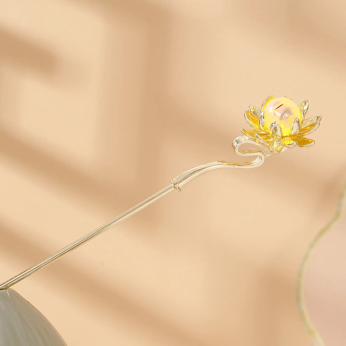 Luminous Flower Hairpin Lotus Light Lantern Tassel Hair Stick