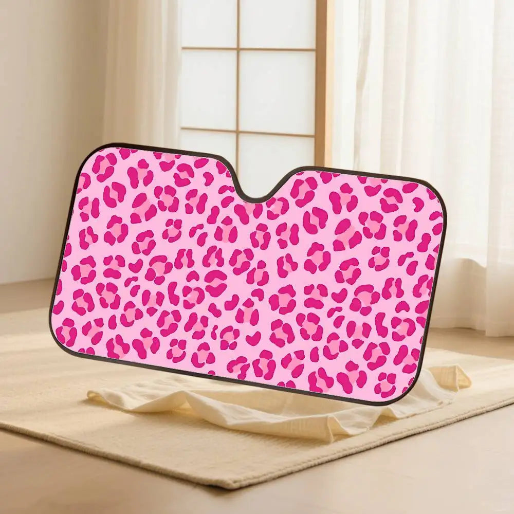 Animal Fur (Leopard Print) Car Sun Shade Windshield Cover