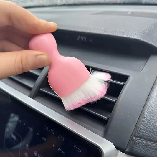 1/3/5PCS Pink Car Dust Removal Brush Air Conditioning Cleaning Brush Air Outlet Gap Dust Removal Interior Cleaning Tool