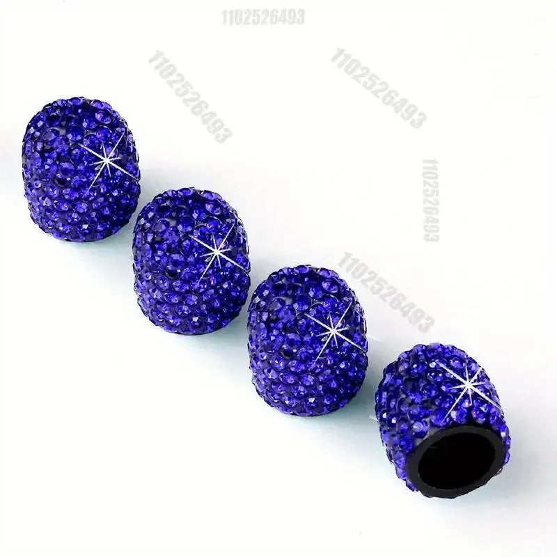 2/4PCS Diamond Car Tire Valve Caps Shining Dust-proof Wheel Valve Cover Vehicle Bling Crystal Valve Cap Car Styling Accessories