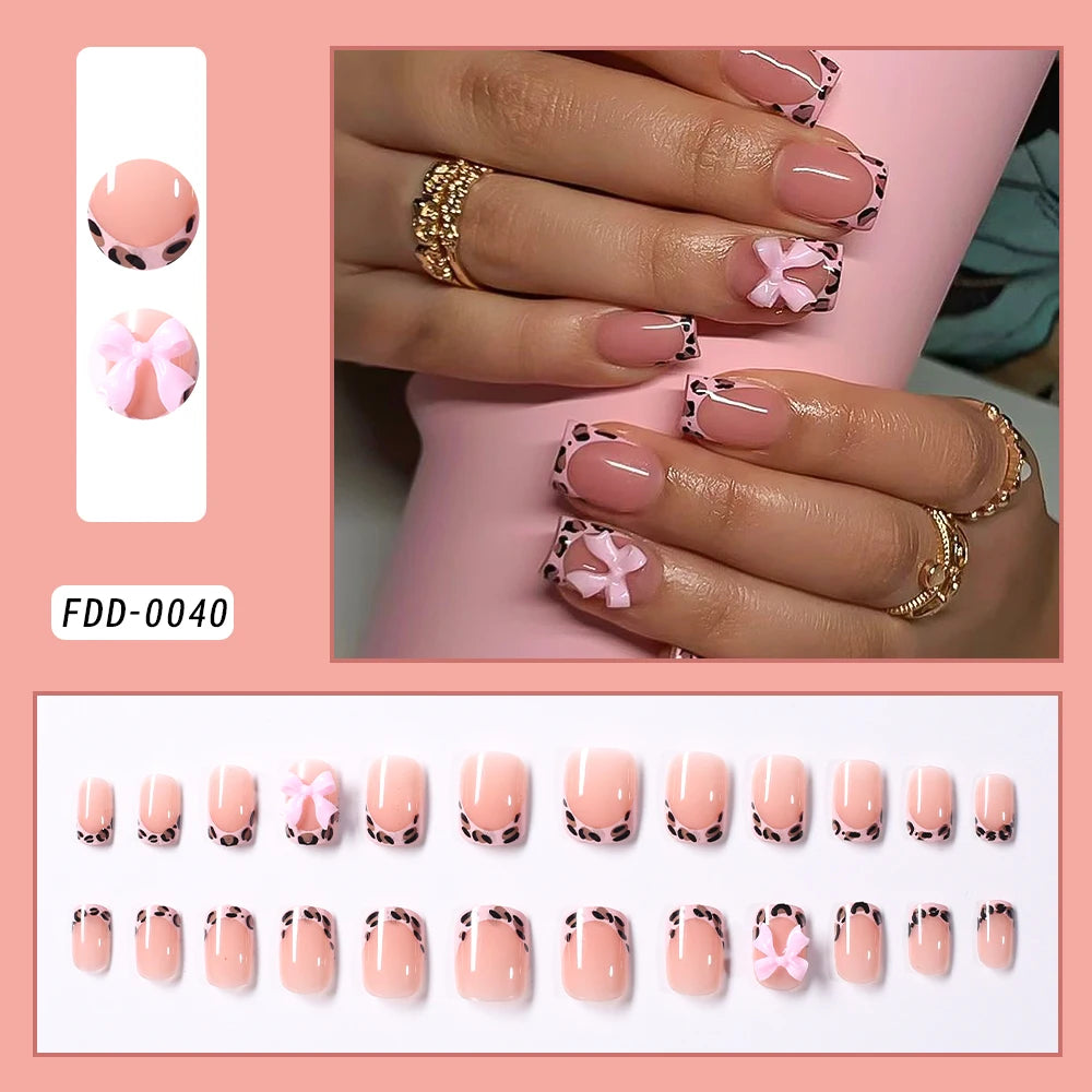 24pcs/box Luxury Pink Long Coffin Fake Nails Y2K Moon Star Rhinestones Press On Nails Handmade Full Cover Reusable False Nails