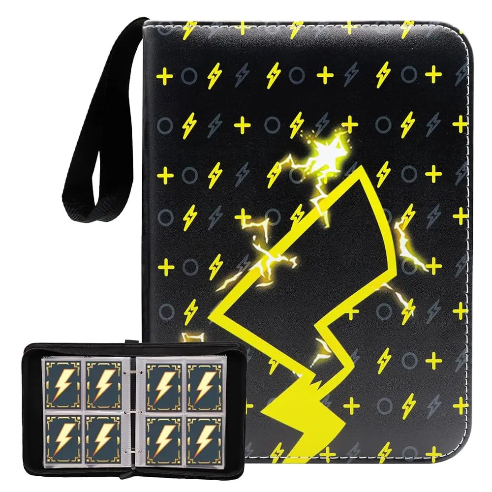 Donut 4 Pocket Card Binder Cartoon TCG Zipper Album Book Multi-Pocket Expandable Photo Collection File for Pokemon Card ID Badge