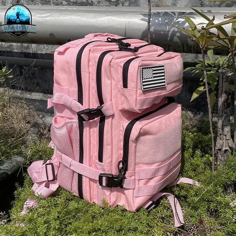 25L/45L 3P Tactical Backpack for Men Women Pink Outdoor Camping Hunting Accessories Military Army Molle Rucksacks Assault Bag