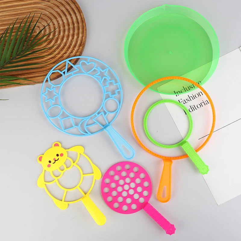 Bubble Machine Blowing Bubble Tool Soap Bubble Maker Blower Set Big Bubble Dish Outdoor Kid Fun Parent-child Interactive Toys