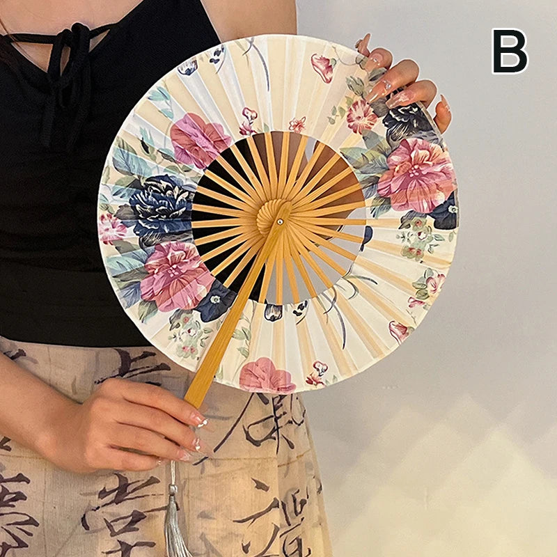 Cheongsam Hanfu Ancient Ink Silk Fan