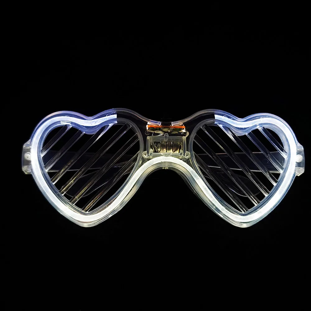 5/10/20/30/50 Bulk Light Up Glasses Heart Shaped LED Glasses Glow In The Dark Party Supplies for Birthday Wedding Party Favors