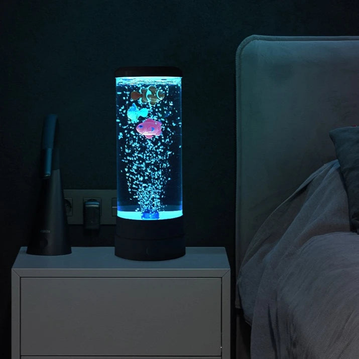LED Multi-color Bubble Fish Aquarium with USB Plug-in