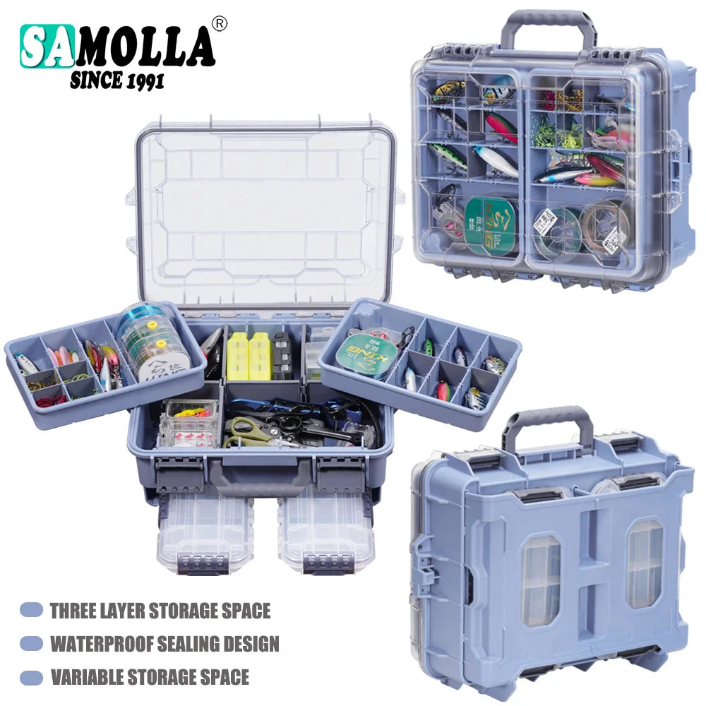 Hard Fishing Storage Box Thickened Large Multifunctional Three Layer
