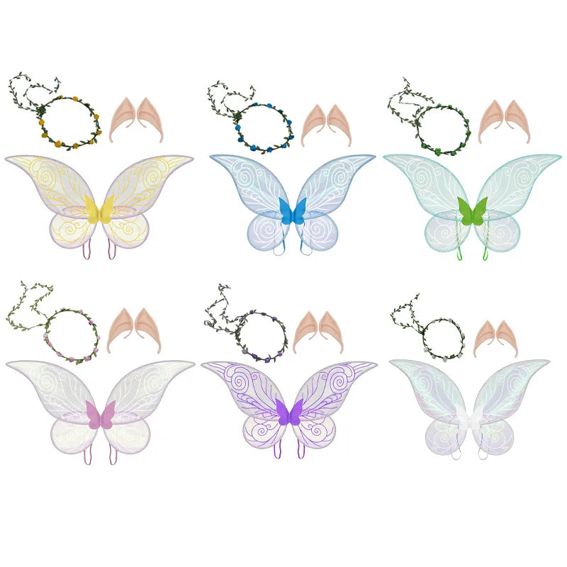 Butterfly Fairy Wings Flower Headband Fairy Ears