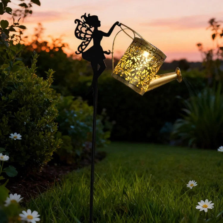 Spring planting, warm lighting, fairy tale kettle, Christmas and Halloween decoration, outdoor solar lights, garden decorations