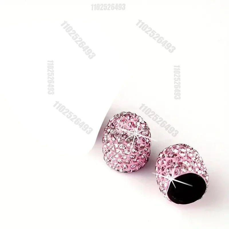 2/4PCS Diamond Car Tire Valve Caps Shining Dust-proof Wheel Valve Cover Vehicle Bling Crystal Valve Cap Car Styling Accessories