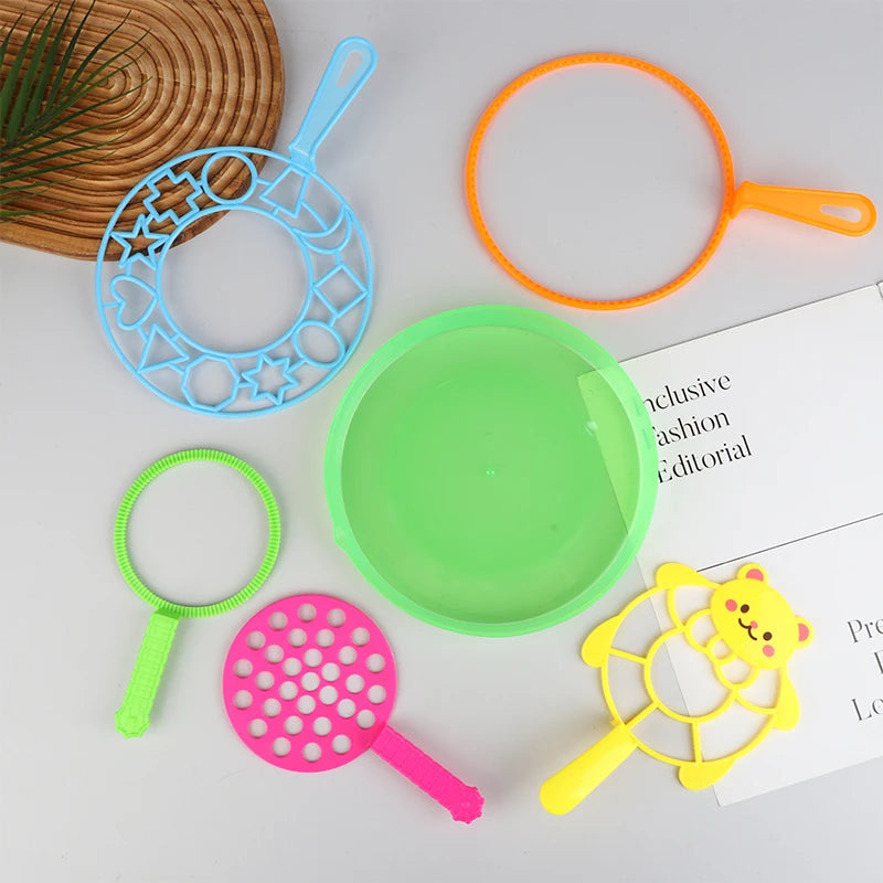Bubble Machine Blowing Bubble Tool Soap Bubble Maker Blower Set Big Bubble Dish Outdoor Kid Fun Parent-child Interactive Toys