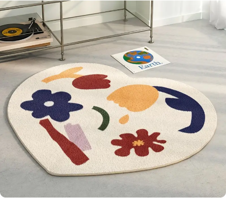 Creative Heart Shape Rug
