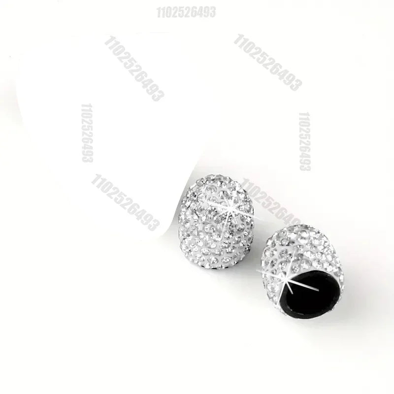 2/4PCS Diamond Car Tire Valve Caps Shining Dust-proof Wheel Valve Cover Vehicle Bling Crystal Valve Cap Car Styling Accessories