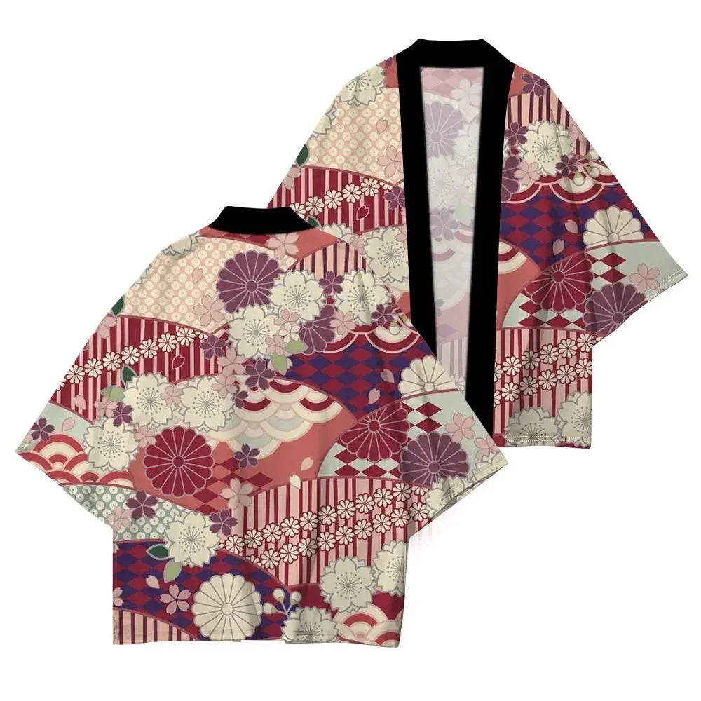 Cherry Blossom Half Sleeve Summer Kimono