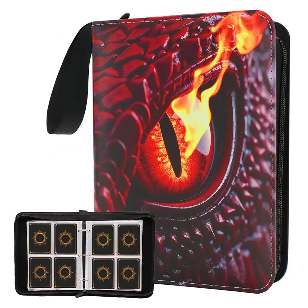 Donut 4 Pocket Card Binder Cartoon TCG Zipper Album Book Multi-Pocket Expandable Photo Collection File for Pokemon Card ID Badge