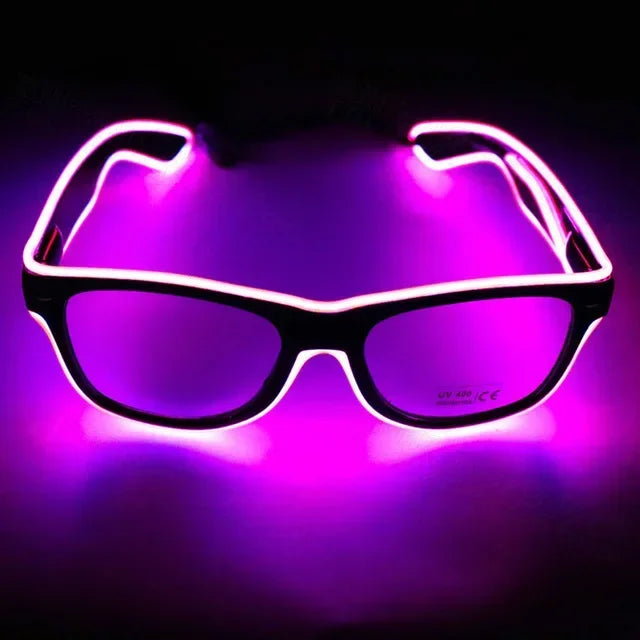 Flashing Glasses EL Wire LED Glasses Glowing Party Supplies Lighting Novelty  Bright Light Festival Neon Party Glow Sunglasses