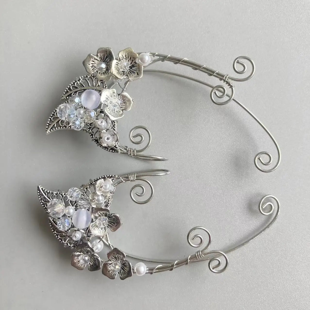 Reign of the Enchanted Forest Tiara Fairy Crown with Silver Branch Pendant
