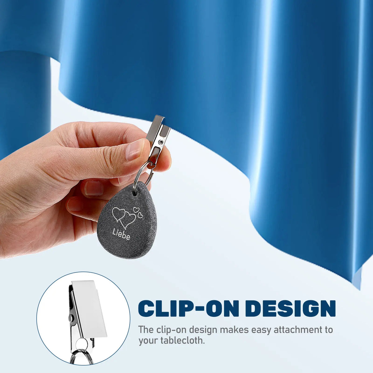 8Pcs Marble Clip on Tablecloth Weights Heavy Outdoor Patio Table Clips Windproof Picnic Table Decor Tablecloth Weights