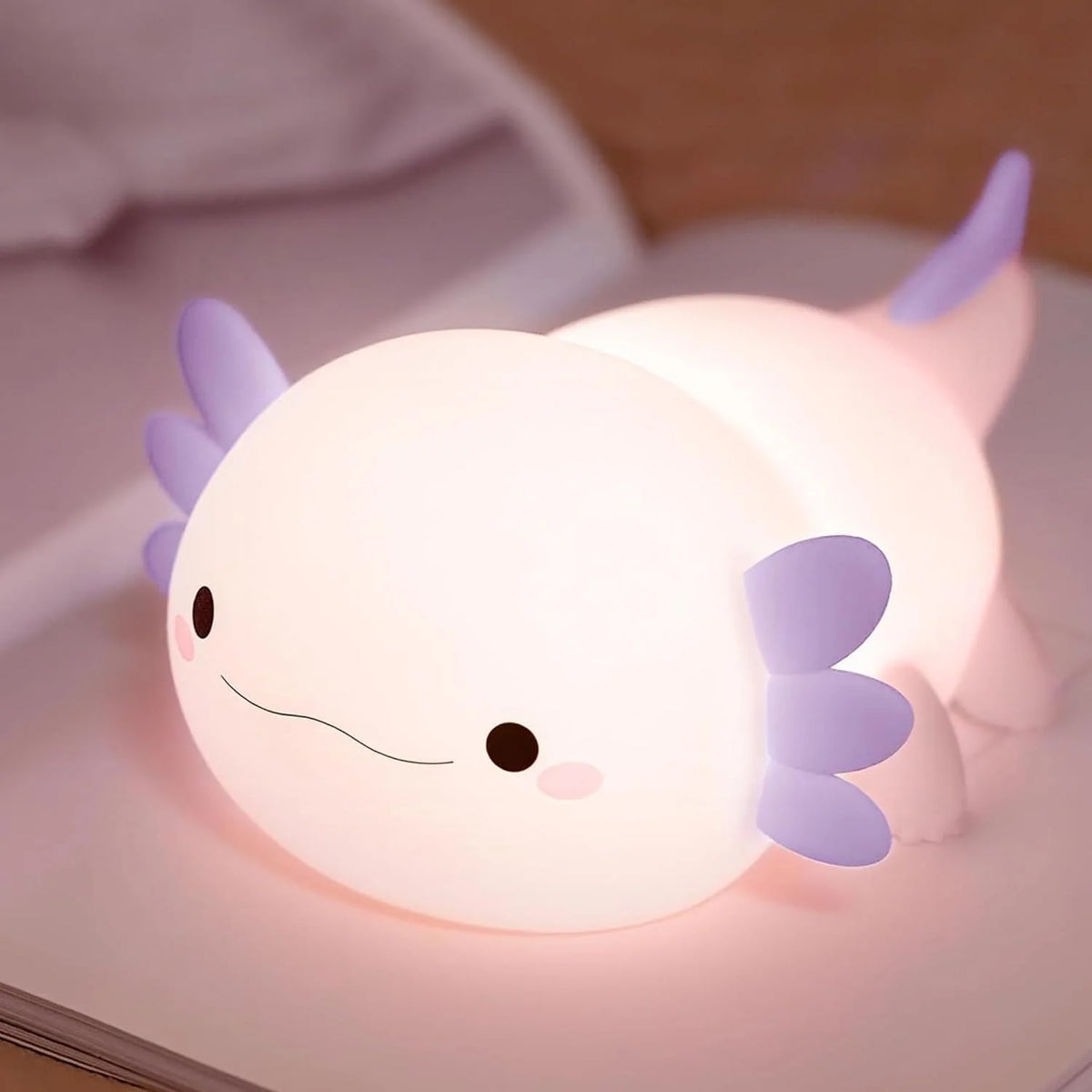 Cute Purple Axolotl Nightlight