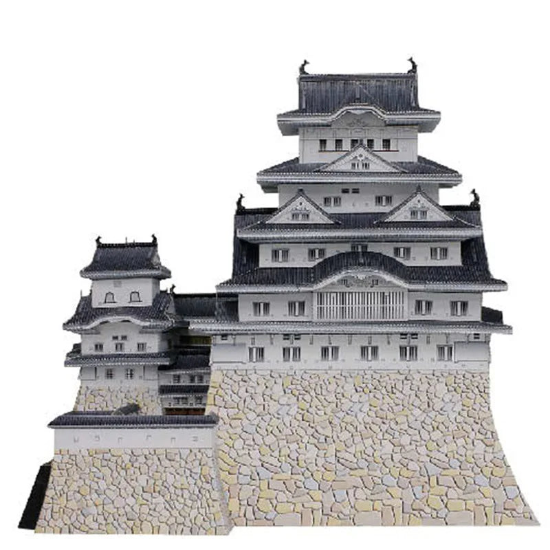 DIY Paper Model of Himeji Castle - Famous Japanese Castle Architectural Miniature, Handmade Craft Kit for Home Decor