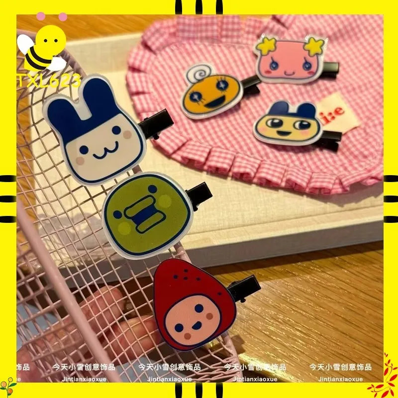 Tamagotchi Series Hairpin Cartoon Duckbill Clip Side Bangs Clip Cute Girl Sweet Hair Accessory Creativity Anime Peripherals Gift