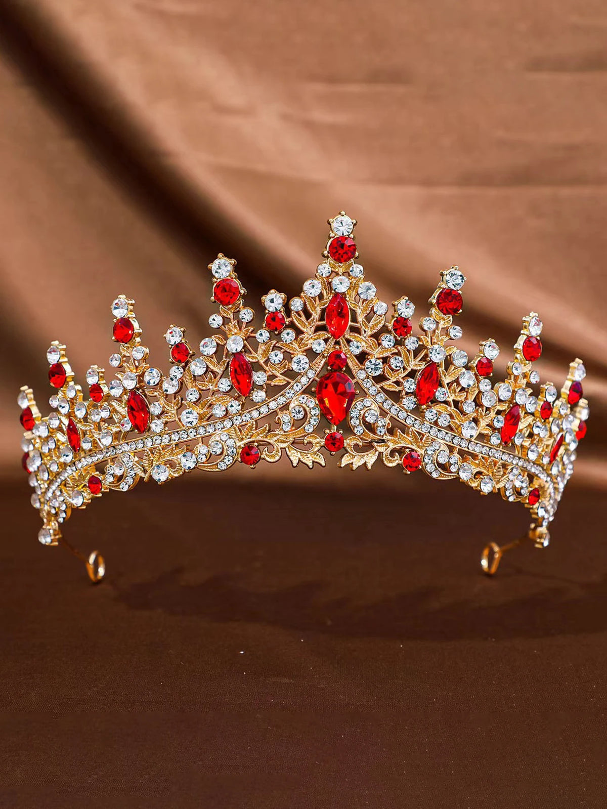 European Baroque Style Heavy-Duty Full Diamond Crown Bridal Wedding Crown, Dinner Birthday Runway Show Diamond-Encrusted Hair Cr