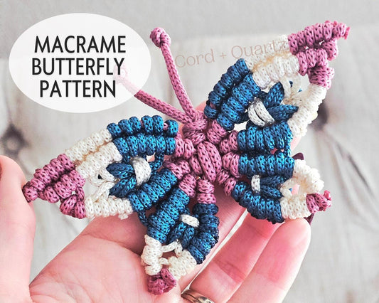 Macrame butterfly pdf pattern.