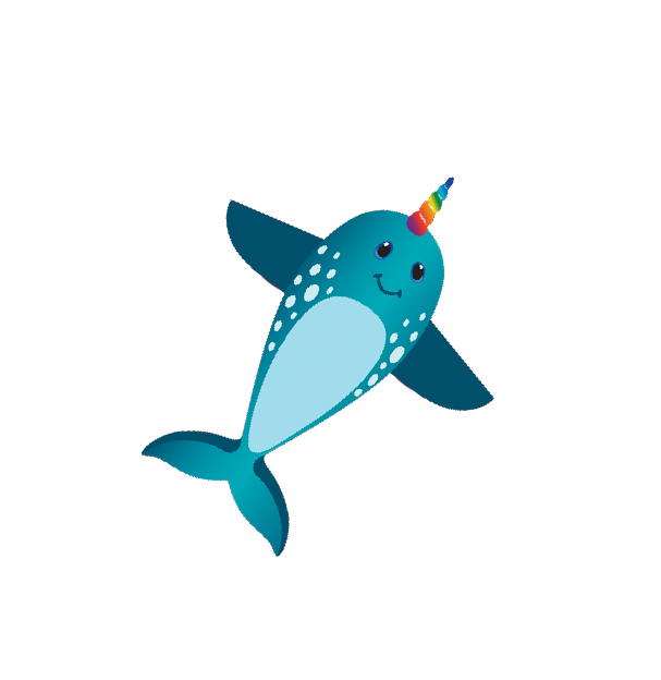 57  Inch Tall Nylon Narwhal Kite