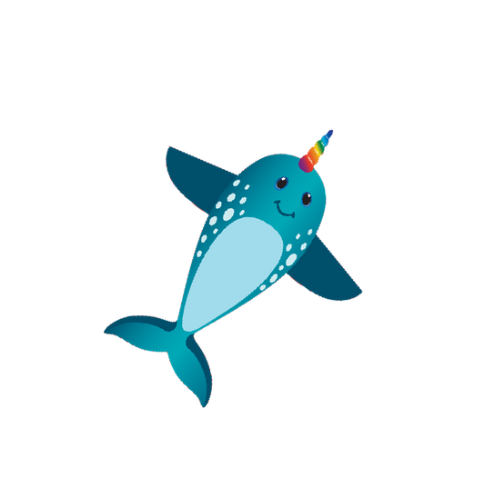 57  Inch Tall Nylon Narwhal Kite