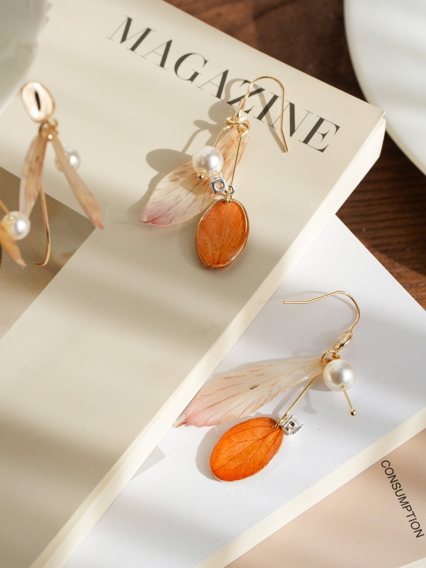 "Fairy Wings" Real Alstroemeria Petal Earrings
