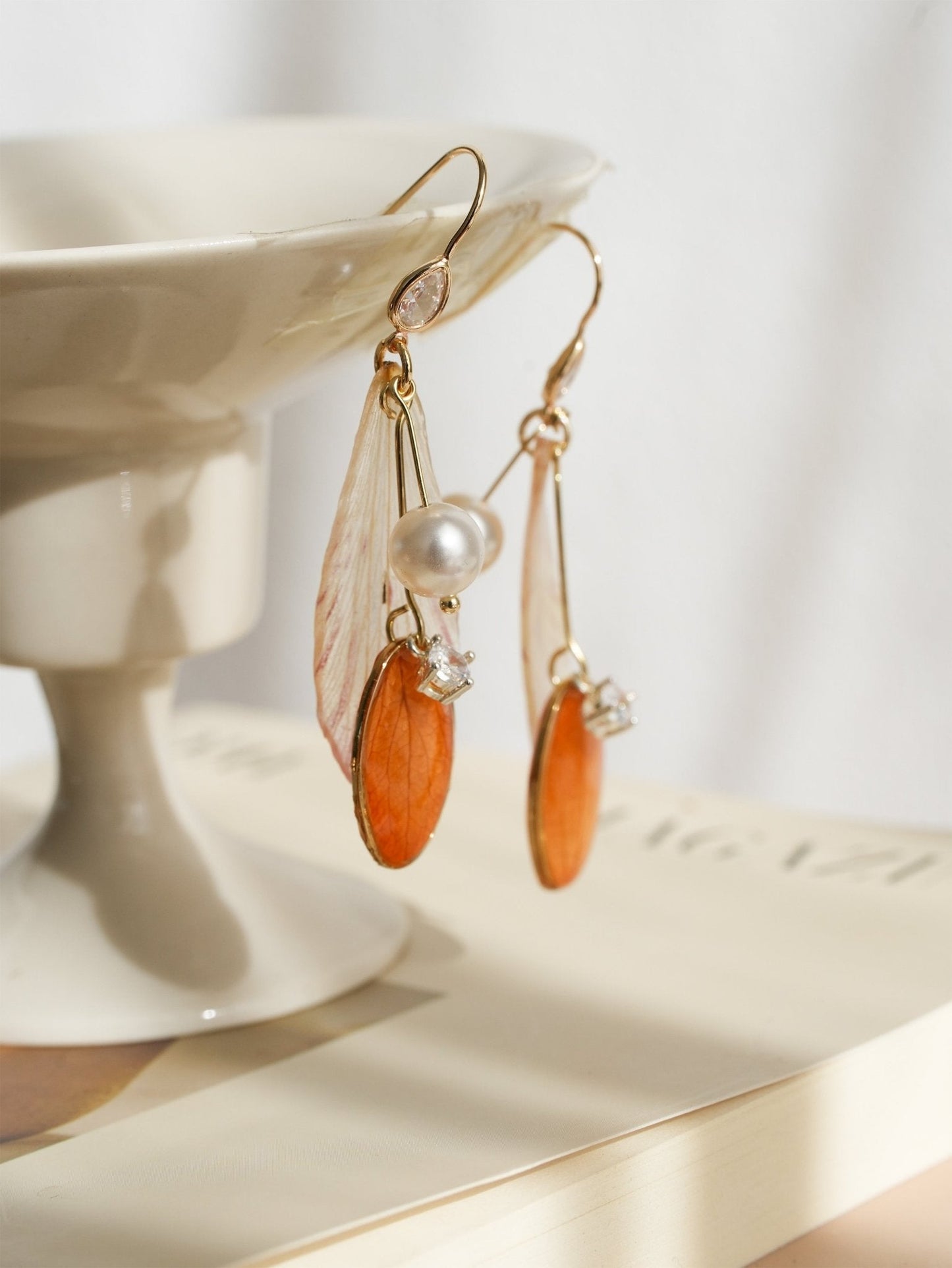 "Fairy Wings" Real Alstroemeria Petal Earrings