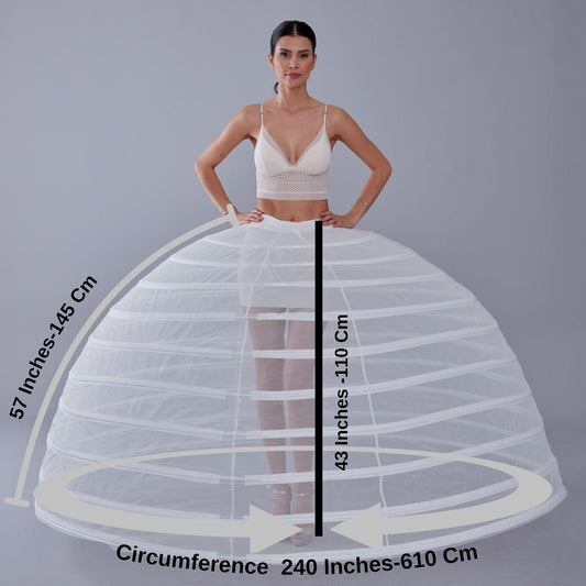 White Petticoat for Costumes and Bridal Gowns, Crinoline