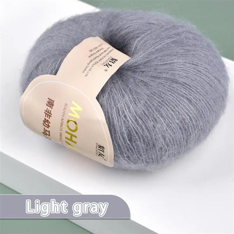 35colors 25g/Pc Mohair Yarn Extra Soft Warm Baby Wool Crochet Yarn For Hand Knitting Sweater Shawl Scarf DIY Material Supplies