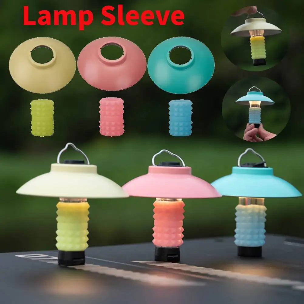 Lamp Sleeve Silicone Camping Light Holder Portable Lantern Shade Outdoor Light Cover Lampshade for Goal Zero Camping Equipment